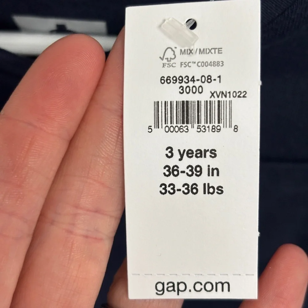 NWT 3T GAP Blue LSS Classic Crew, ofrswlcme, 15% offw2+ bundle